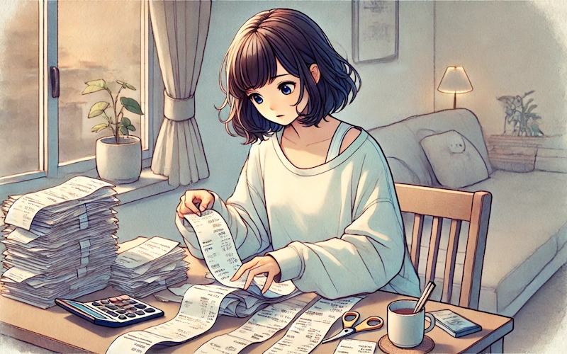ズボラさん必見！レシート貼るだけ家計簿の作り方