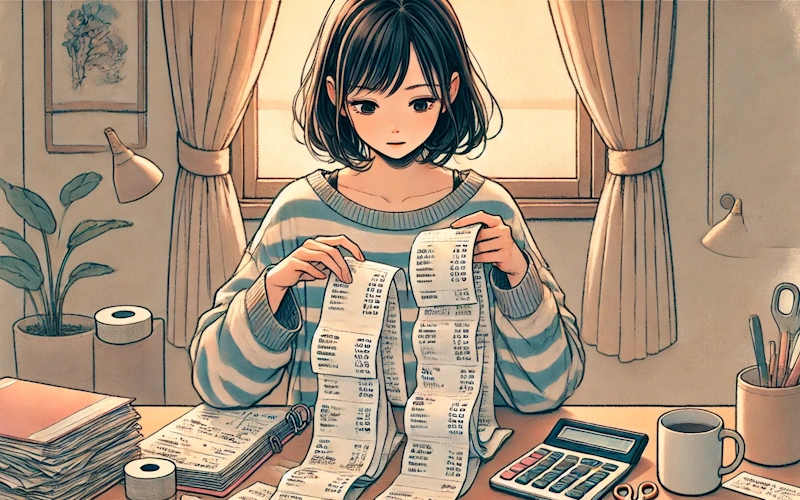 ズボラさん必見！レシート貼るだけ家計簿の作り方